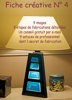 Fiche cr�ative 4 pied de lampe en carton